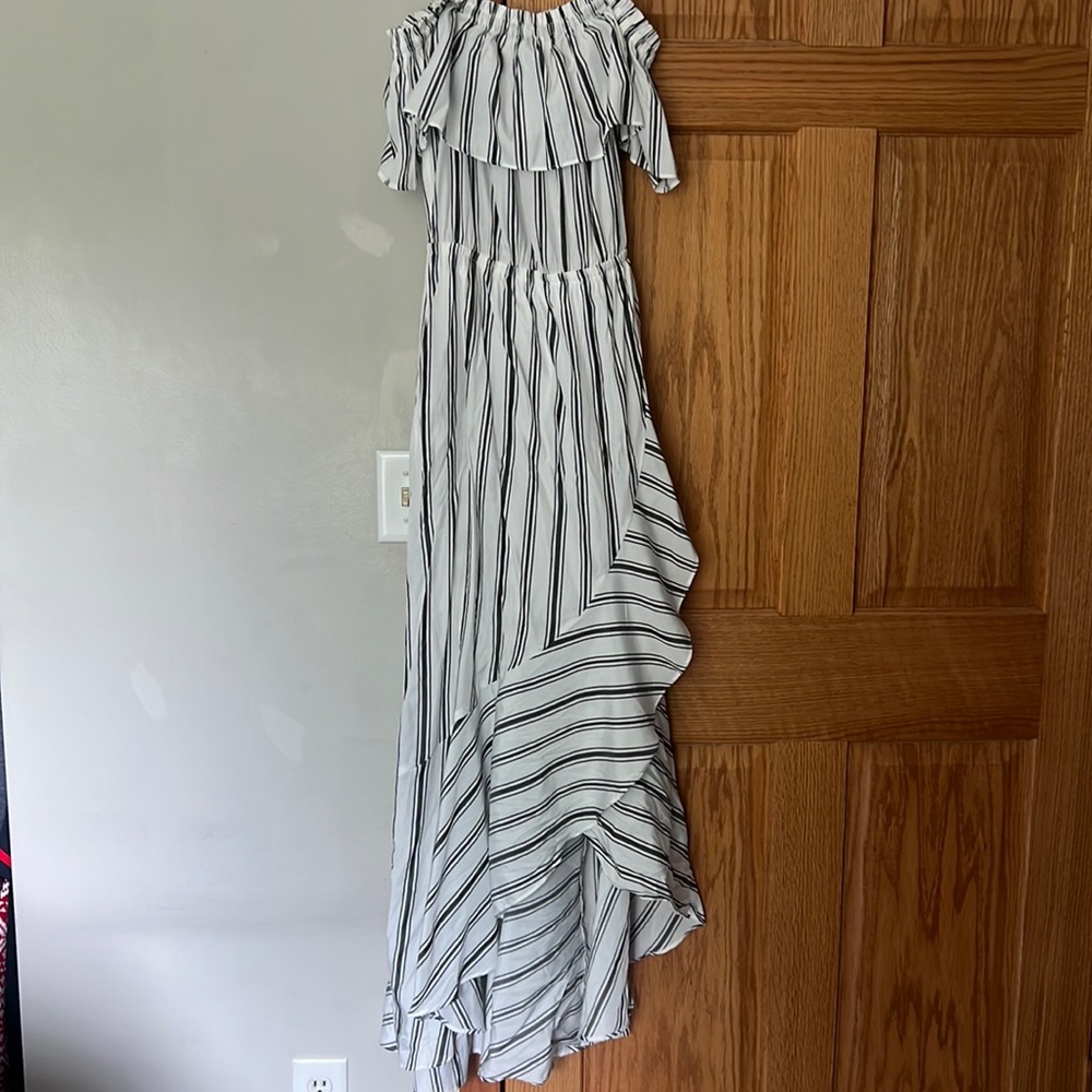 Express strapless stripped dress